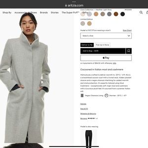 Famous Aritzia cocoon long cashemire coats